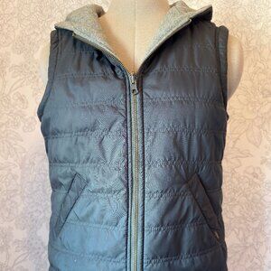 prAna Reversible Quilted Puffer Vest | Green | Zip Front | Women’s Size Small